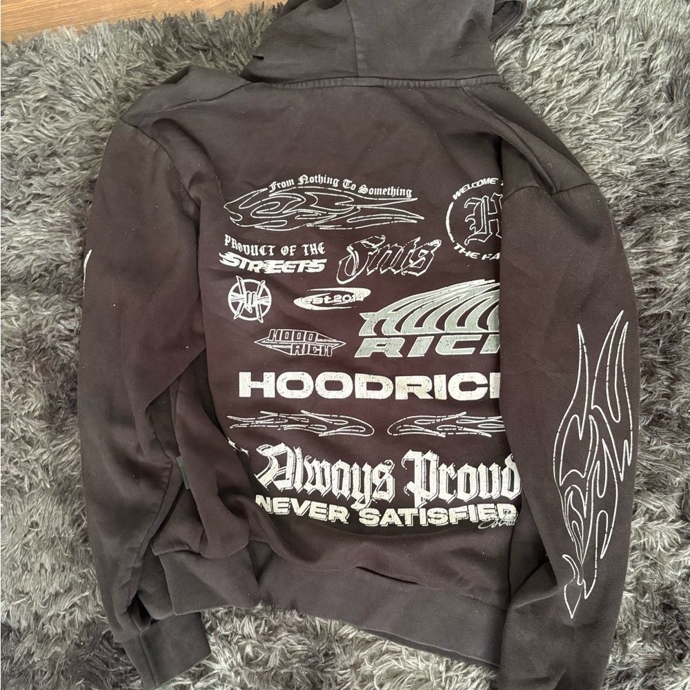 Black Hoodrich Hoodie-Broken Zipper